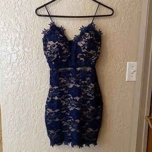 Blue Lace Windsor Dress